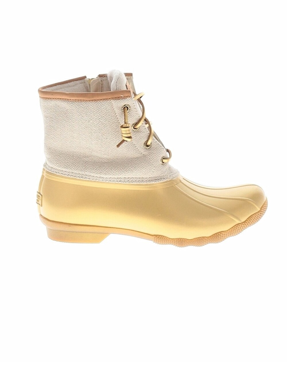 Sperry Gold and Cream Women's Lace-Up Duck Boots